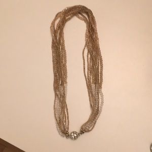 Bead and crystal necklace